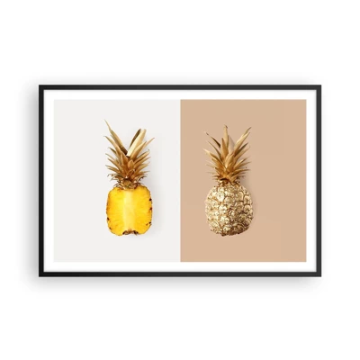 Poster in cornice nera - Ananas per due - 91x61 cm