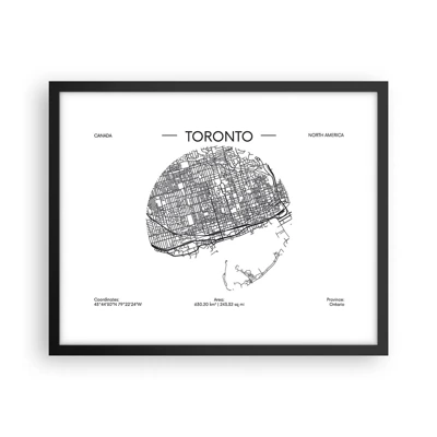 Poster in cornice nera - Anatomia di Toronto - 50x40 cm