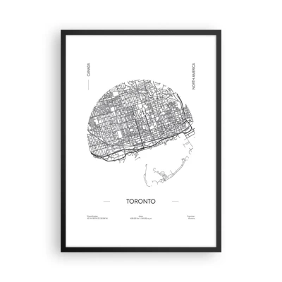 Poster in cornice nera - Anatomia di Toronto - 50x70 cm