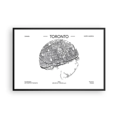 Poster in cornice nera - Anatomia di Toronto - 91x61 cm