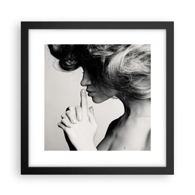 Poster in cornice nera - Ascoltando se stessa - 30x30 cm