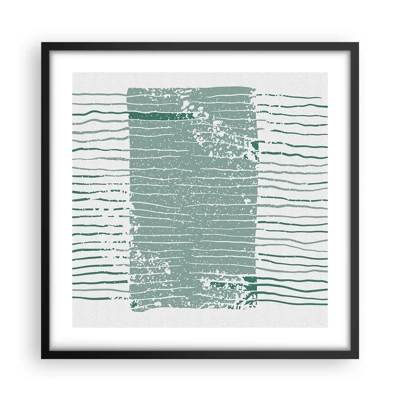 Poster in cornice nera - Astrazione marina - 50x50 cm