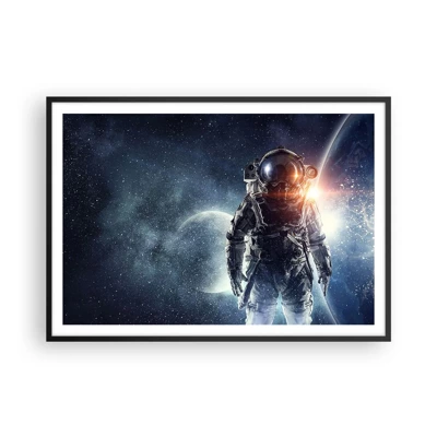 Poster in cornice nera - Avventura nello spazio - 100x70 cm