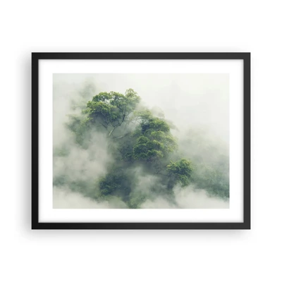 Poster in cornice nera - Avvolti dalla nebbia - 50x40 cm