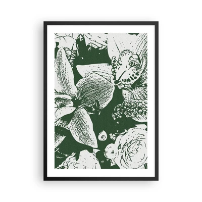 Poster in cornice nera - Bouquet: il mondo del verde - 50x70 cm
