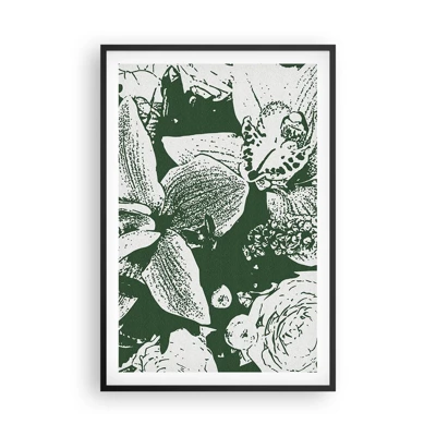 Poster in cornice nera - Bouquet: il mondo del verde - 61x91 cm