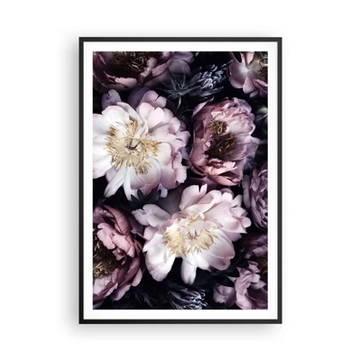 Poster in cornice nera - Bouquet nel vecchio stile - 70x100 cm