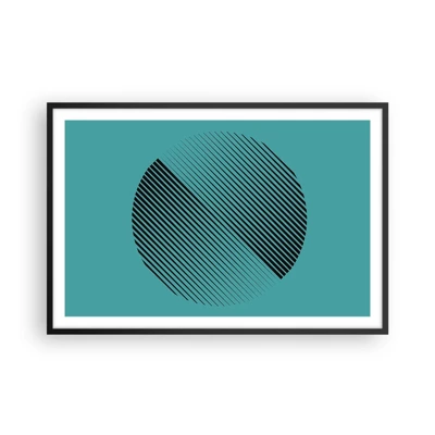 Poster in cornice nera - Cerchio: variazione geometrica - 91x61 cm