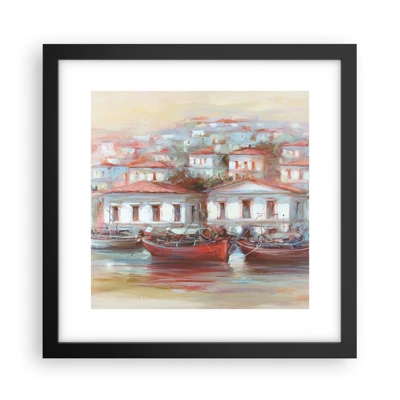 Poster in cornice nera - Cittadina felice - 30x30 cm