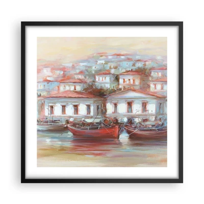 Poster in cornice nera - Cittadina felice - 50x50 cm