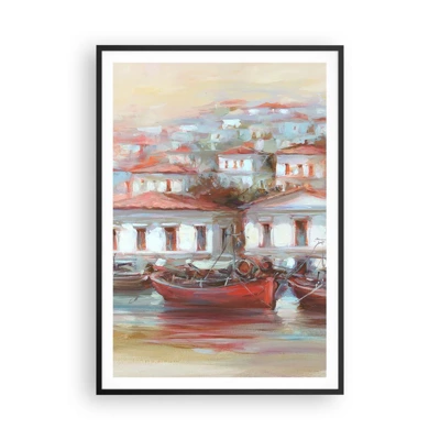 Poster in cornice nera - Cittadina felice - 70x100 cm