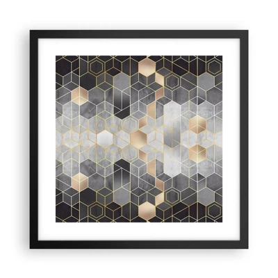 Poster in cornice nera - Composizione di diamante - 40x40 cm