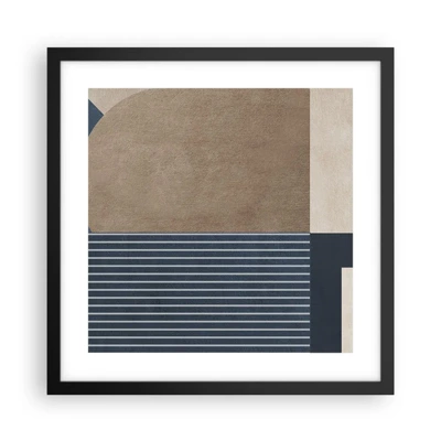 Poster in cornice nera - Composizione di semplicità e rotondità - 40x40 cm