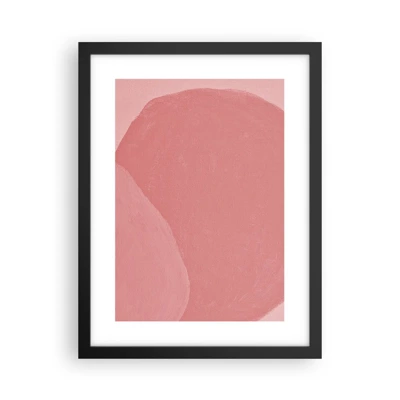 Poster in cornice nera - Composizione organica in rosa - 30x40 cm