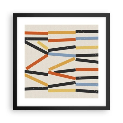 Poster in cornice nera - Composizione orizzontale - 40x40 cm