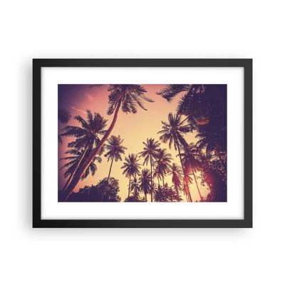 Poster in cornice nera - Composizione tropicale - 40x30 cm