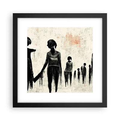 Poster in cornice nera - Contro la solitudine - 30x30 cm