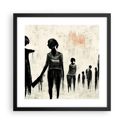 Poster in cornice nera - Contro la solitudine - 40x40 cm