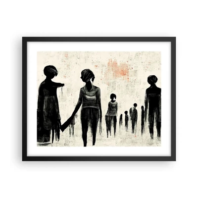Poster in cornice nera - Contro la solitudine - 50x40 cm