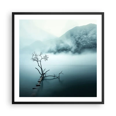 Poster in cornice nera - Dall'acqua e dalla nebbia - 60x60 cm