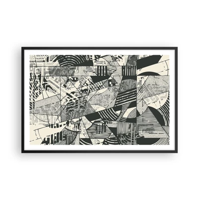 Poster in cornice nera - Dinamica della contemporaneità - 91x61 cm