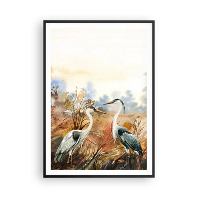 Poster in cornice nera - Dove in autunno? - 70x100 cm