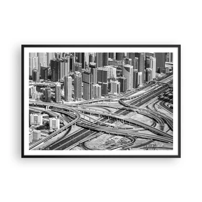 Poster in cornice nera - Dubai - città impossibile - 100x70 cm
