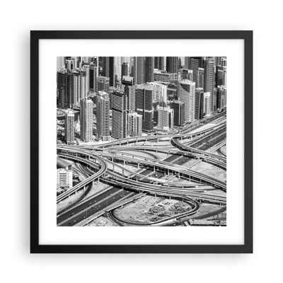 Poster in cornice nera - Dubai - città impossibile - 40x40 cm