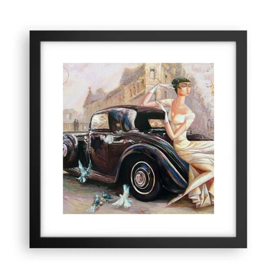 Poster in cornice nera - Eleganza in stile retro - 30x30 cm