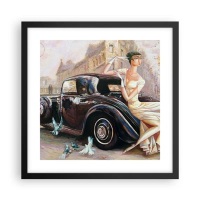 Poster in cornice nera - Eleganza in stile retro - 40x40 cm