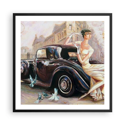 Poster in cornice nera - Eleganza in stile retro - 60x60 cm