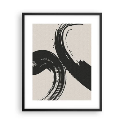 Poster in cornice nera - Energico e circolare - 40x50 cm