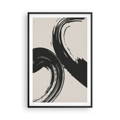 Poster in cornice nera - Energico e circolare - 61x91 cm