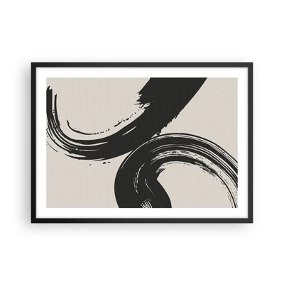Poster in cornice nera - Energico e circolare - 70x50 cm