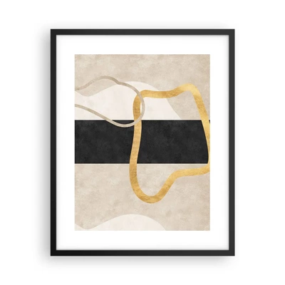 Poster in cornice nera - Forme intrecciate - 40x50 cm