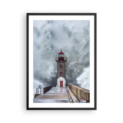 Poster in cornice nera - Fragore delle acque, rumore di tempesta - 50x70 cm
