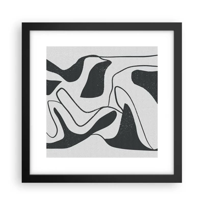 Poster in cornice nera - Gioco astratto nel labirinto - 30x30 cm