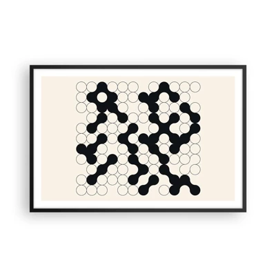 Poster in cornice nera - Gioco cinese: variazione - 91x61 cm