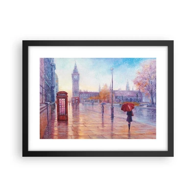 Poster in cornice nera - Giorno d'autunno a Londra - 40x30 cm