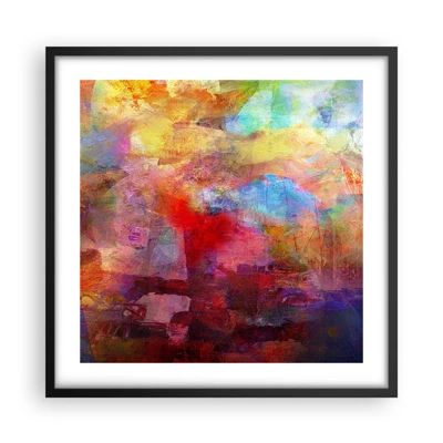 Poster in cornice nera - Guardando dentro all'arcobaleno - 50x50 cm