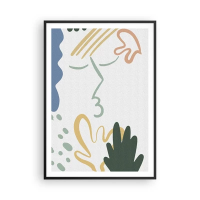 Poster in cornice nera - Il bacio dei fiori - 70x100 cm