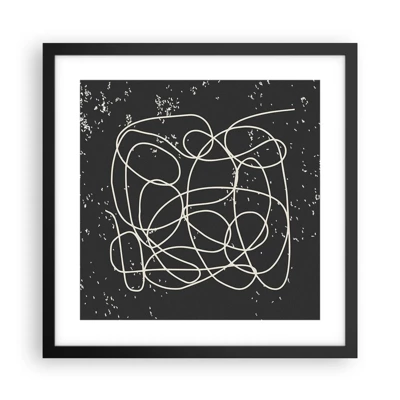 Poster in cornice nera - Il caos dei pensieri - 40x40 cm