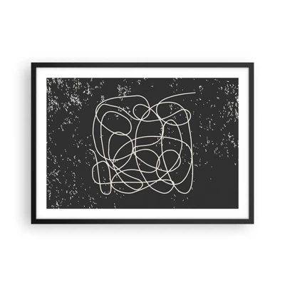 Poster in cornice nera - Il caos dei pensieri - 70x50 cm