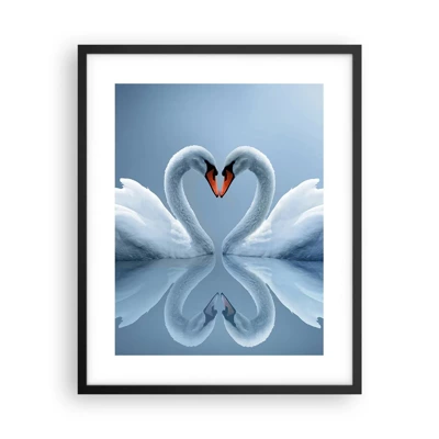 Poster in cornice nera - Il tempo dell'amore - 40x50 cm