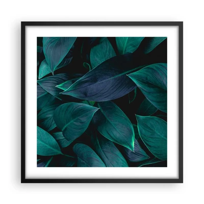 Poster in cornice nera - Il verde puro - 50x50 cm