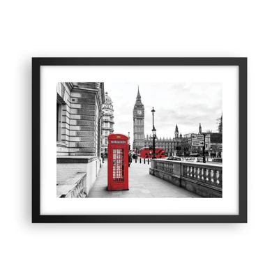 Poster in cornice nera - Indubbiamente Londra - 40x30 cm