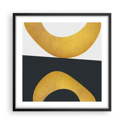 Poster in cornice nera - Iniziamo dall'oro - 50x50 cm