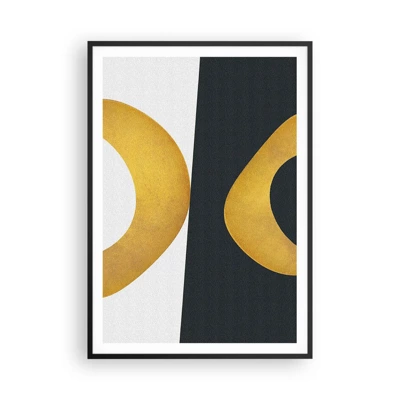 Poster in cornice nera - Iniziamo dall'oro - 70x100 cm