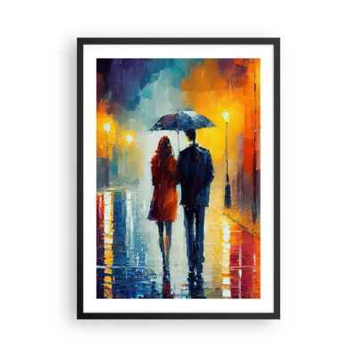 Poster in cornice nera - Insieme la notte è colorata - 50x70 cm