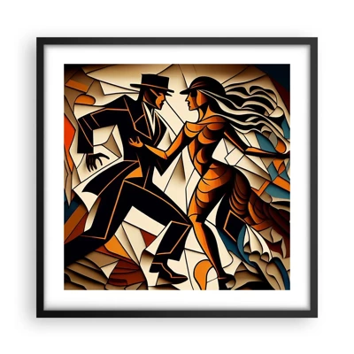 Poster in cornice nera - La danza della passione - 50x50 cm